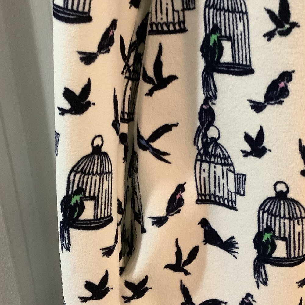 Julian Taylor Birdcage Print Dress in White and Black - Picture 4 of 7